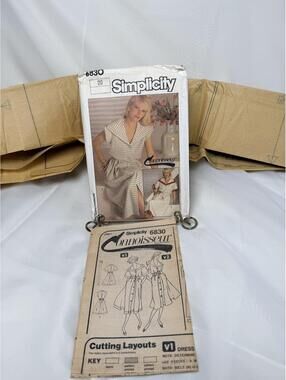 Plus Size Vintage Sailor Dress Sewing Pattern 1980s Simplicity 6830 Connoisseur